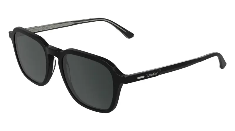 Uomo Calvin Klein CK26507S 001 Occhiali da sole Acetato Nero Fumo Squadrata Normale