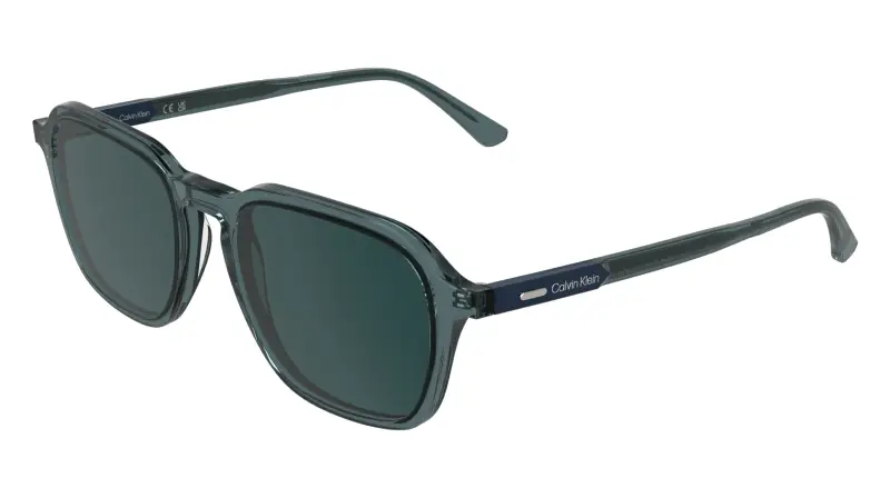 Uomo Calvin Klein CK26507S 400 Occhiali da sole Acetato Blu Verde / Petrolio Squadrata Normale