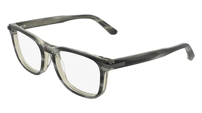 Uomo Calvin Klein CK26514 027 Montature da vista Acetato Grigio Squadrata Normale