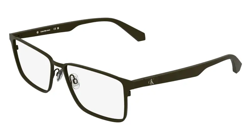 Uomo Calvin Klein CKJ26205 309 Montature da vista Metallo Verde Squadrata Normale