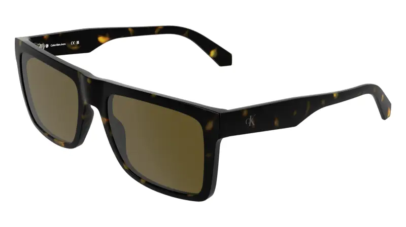 Uomo Calvin Klein CKJ26601S 242 Occhiali da sole Bio-iniettato Havana Marrone Squadrata Normale