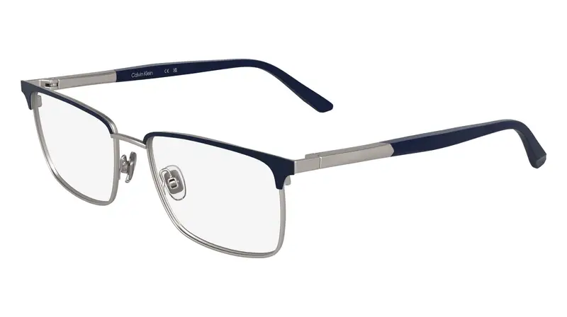 Uomo CK25106 400 Montature da vista Metallo Blu Squadrata Normale