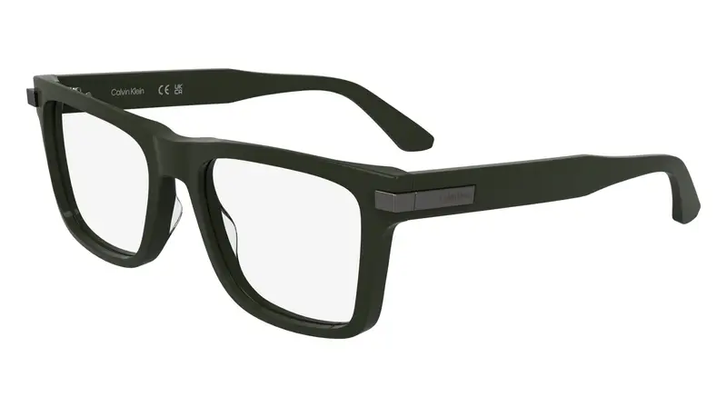 Uomo CK25514 330 Montature da vista Acetato Verde Squadrata Normale