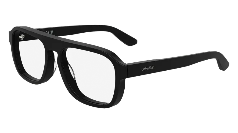 Calvin Klein Uomo CK25515 001 Montature da vista Acetato Nero Pilot Normale