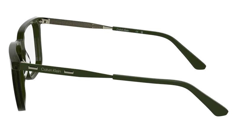 Calvin Klein Uomo CK25517 330 Montature da vista Acetato Verde Squadrata Normale miniatura 2