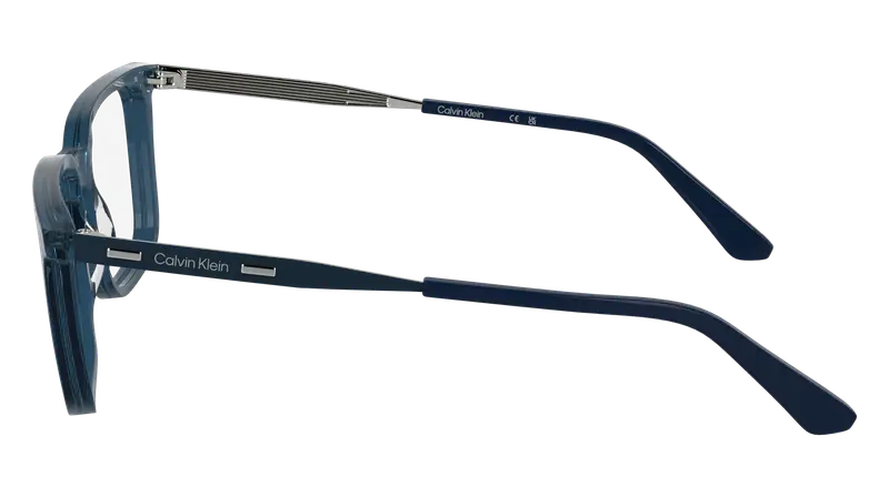 Calvin Klein Uomo CK25517 400 Montature da vista Acetato Blu Squadrata Normale miniatura 2
