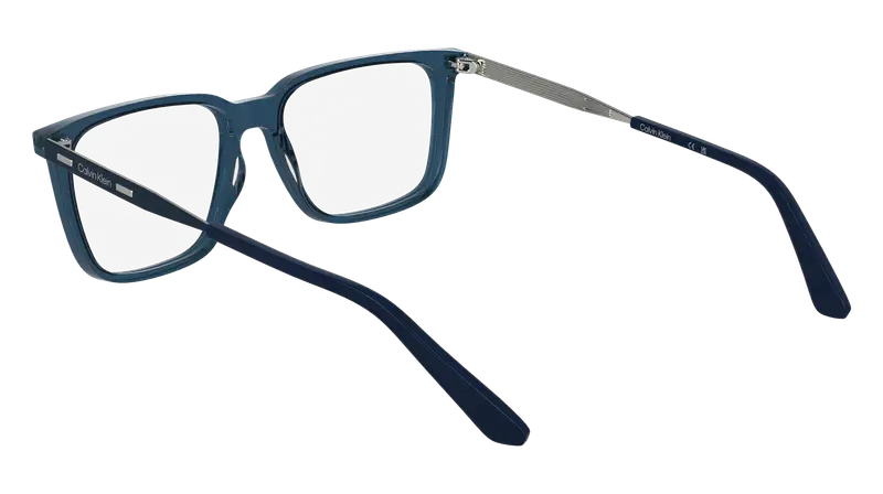 Calvin Klein Uomo CK25517 400 Montature da vista Acetato Blu Squadrata Normale miniatura 3