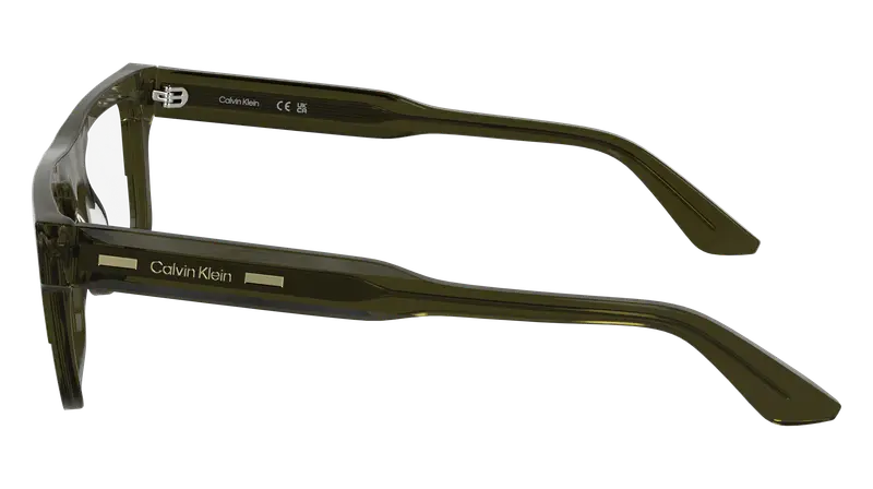 Calvin Klein Uomo CK25520 330 Montature da vista Acetato Verde Squadrata Normale miniatura 2