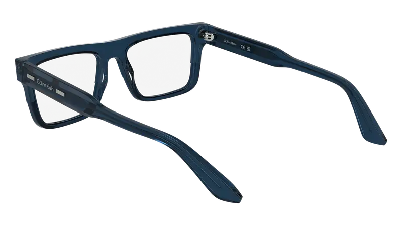 Calvin Klein Uomo CK25520 438 Montature da vista Acetato Blu Squadrata Normale miniatura 3