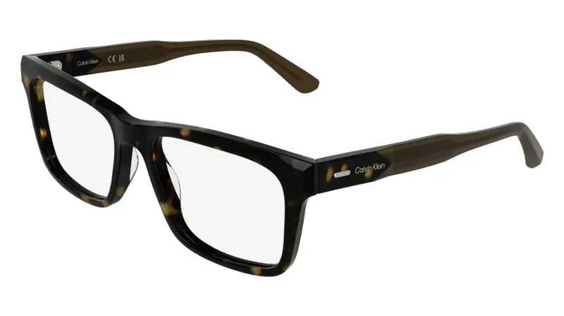 Uomo CK25544 235 Montature da vista Acetato Havana Squadrata Normale