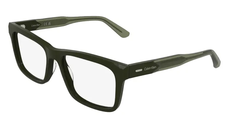 Uomo CK25544 330 Montature da vista Acetato Verde Squadrata Normale