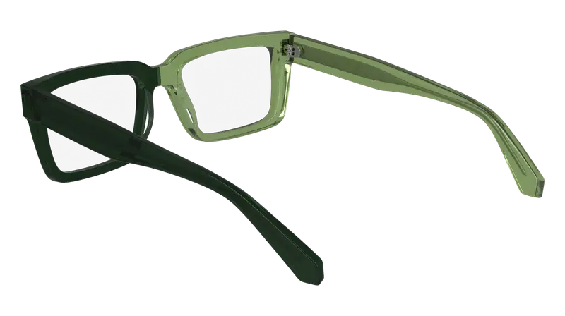 Calvin Klein Uomo CKJ24616 305 Montature da vista Acetato Verde Squadrata Normale miniatura 2