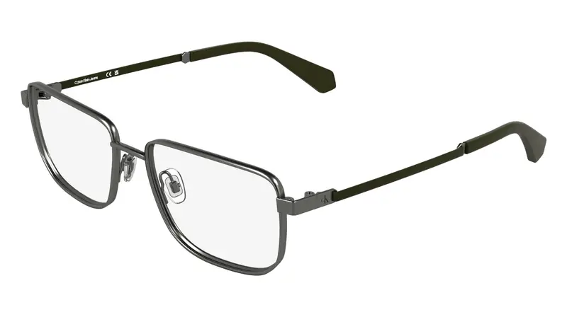 Uomo CKJ25210 027 Montature da vista Metallo Rutenio Squadrata Normale