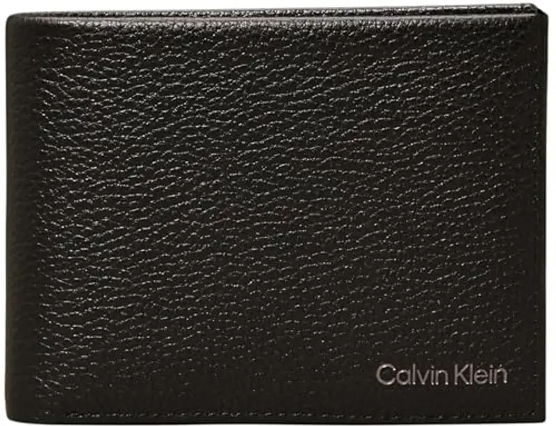 Calvin Klein Uomo Portafoglio Warmth Bifold Piccolo, Nero (Ck Black), Taglia Unica