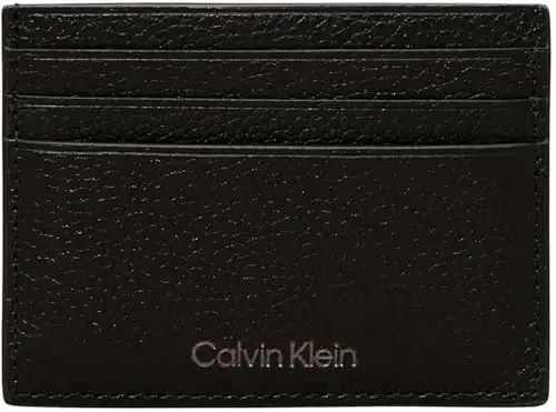 Calvin Klein Uomo Portafoglio Warmth Cardholder 6 CC Piccolo, Nero (Ck Black), Taglia Unica, Nero (Ck Black), Taglia