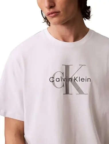 Calvin Klein T-shirt Uomo Bianco 3479520 miniatura 3