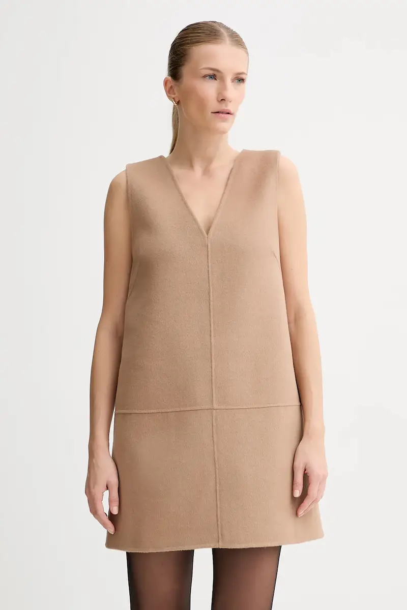 vestito con lana colore beige LV044D017G