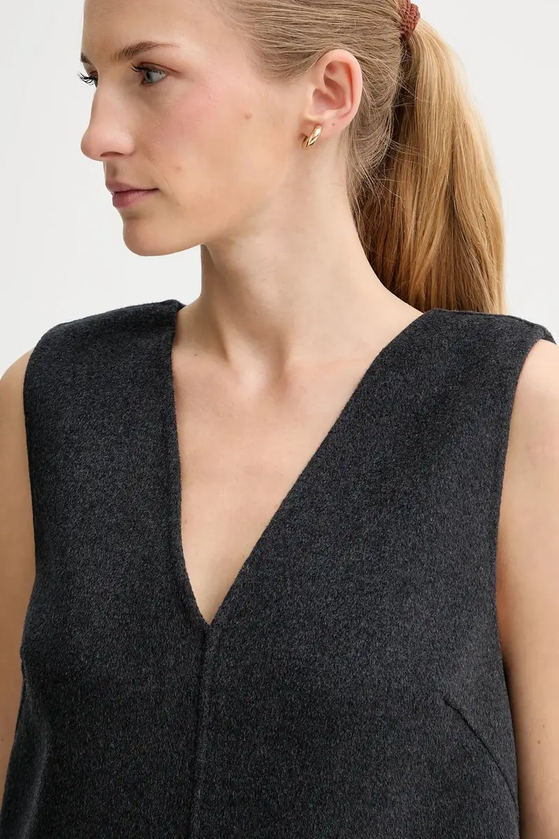 vestito con lana colore grigio LV044D017G miniatura 4