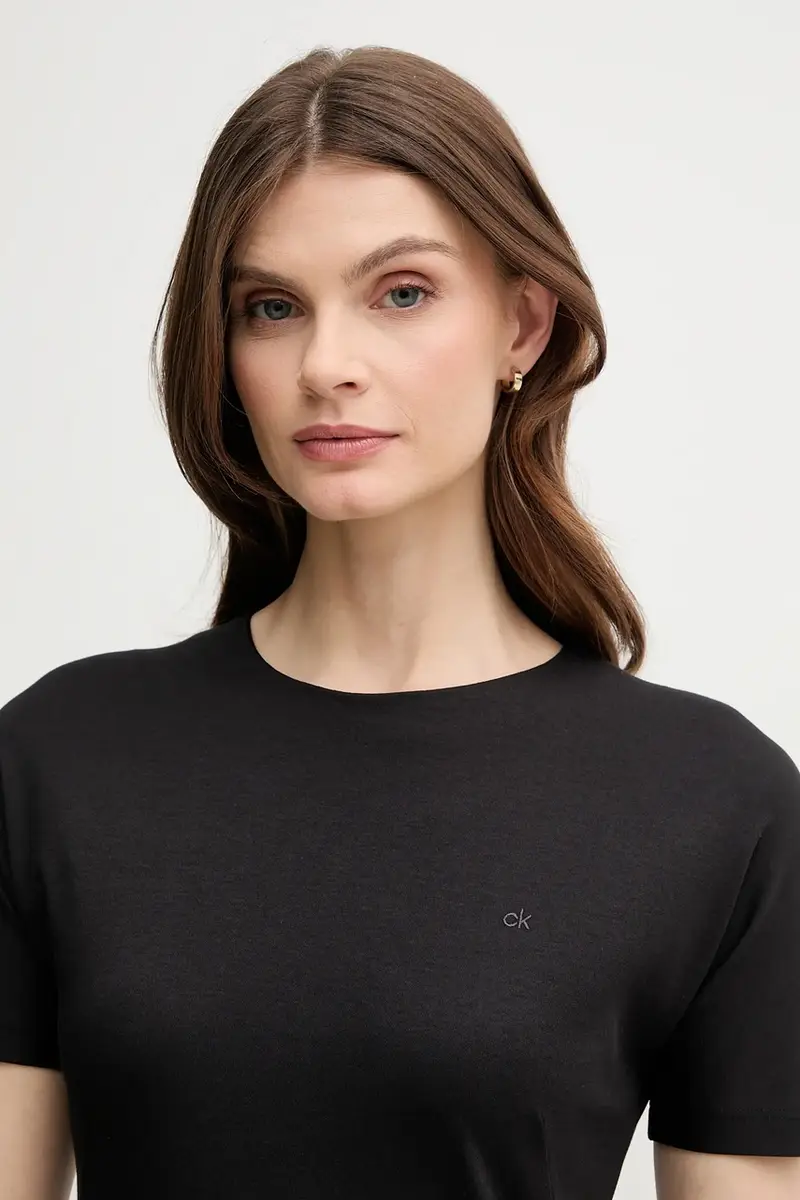 vestito in cotone colore nero K20K208299 miniatura 4