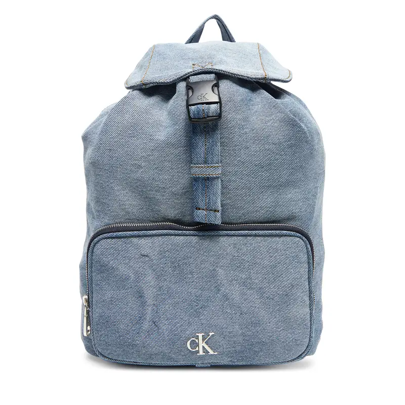 Zaino Calvin Klein Denim Luna Mini Flap Backpack LV04F3216G Celeste