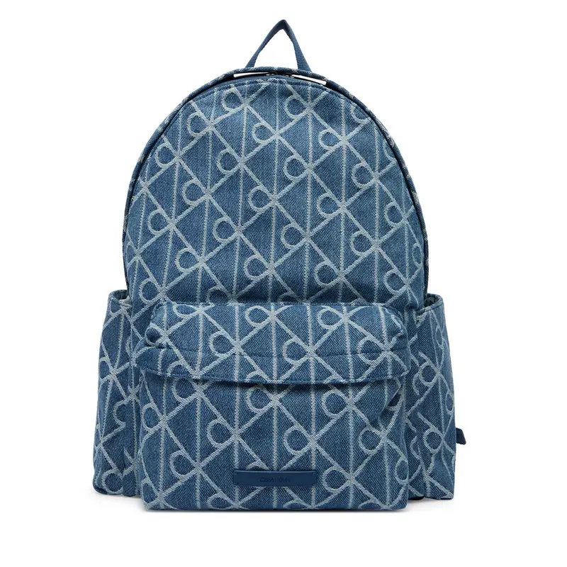 Zaino Calvin Klein Emblem Aop Denim Round Backpack LV04D3429G Blu