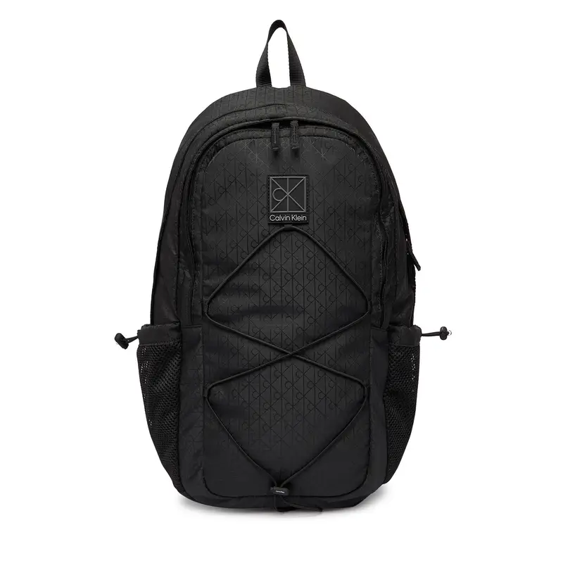 Zaino Calvin Klein Utility Emblem Bungee Backpack LV04D3301G Nero