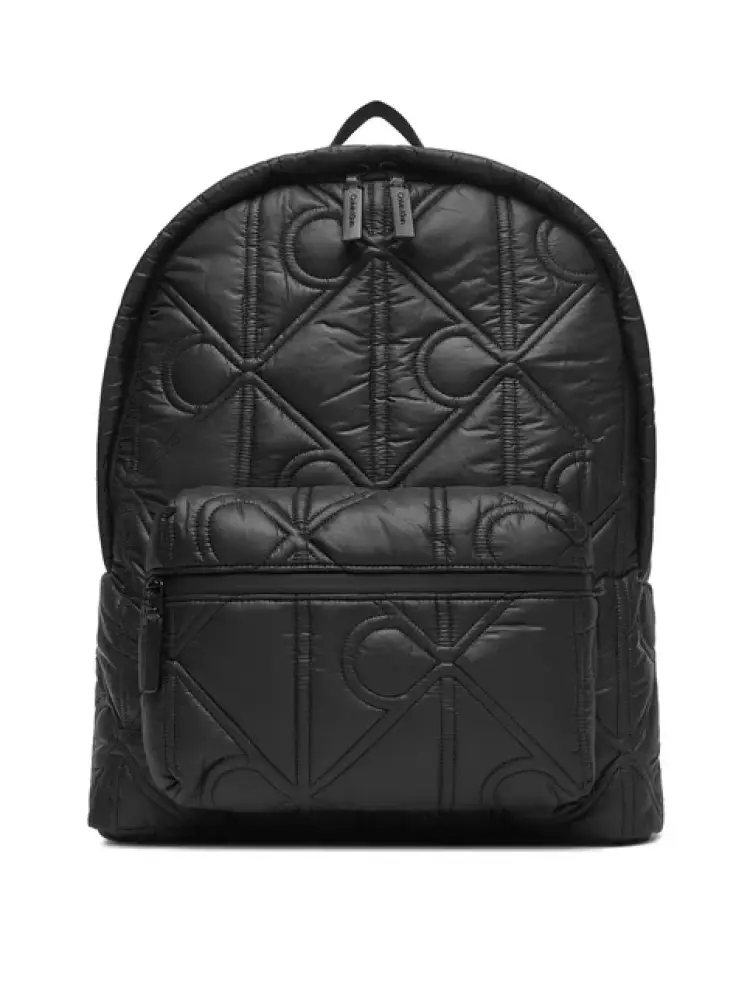 zaino nero con logo all over