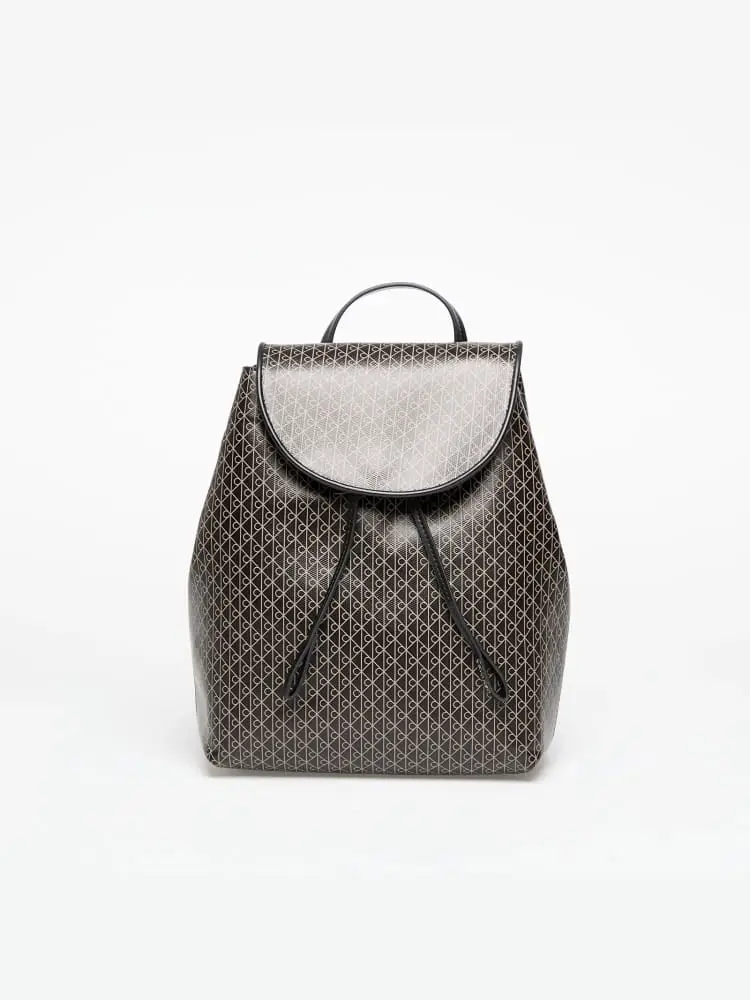 zaino nero donna logo all over