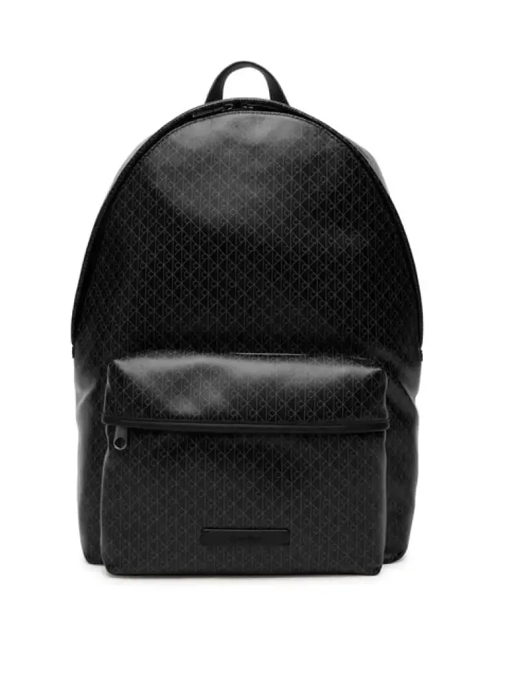 zaino nero uomo con pattern logato