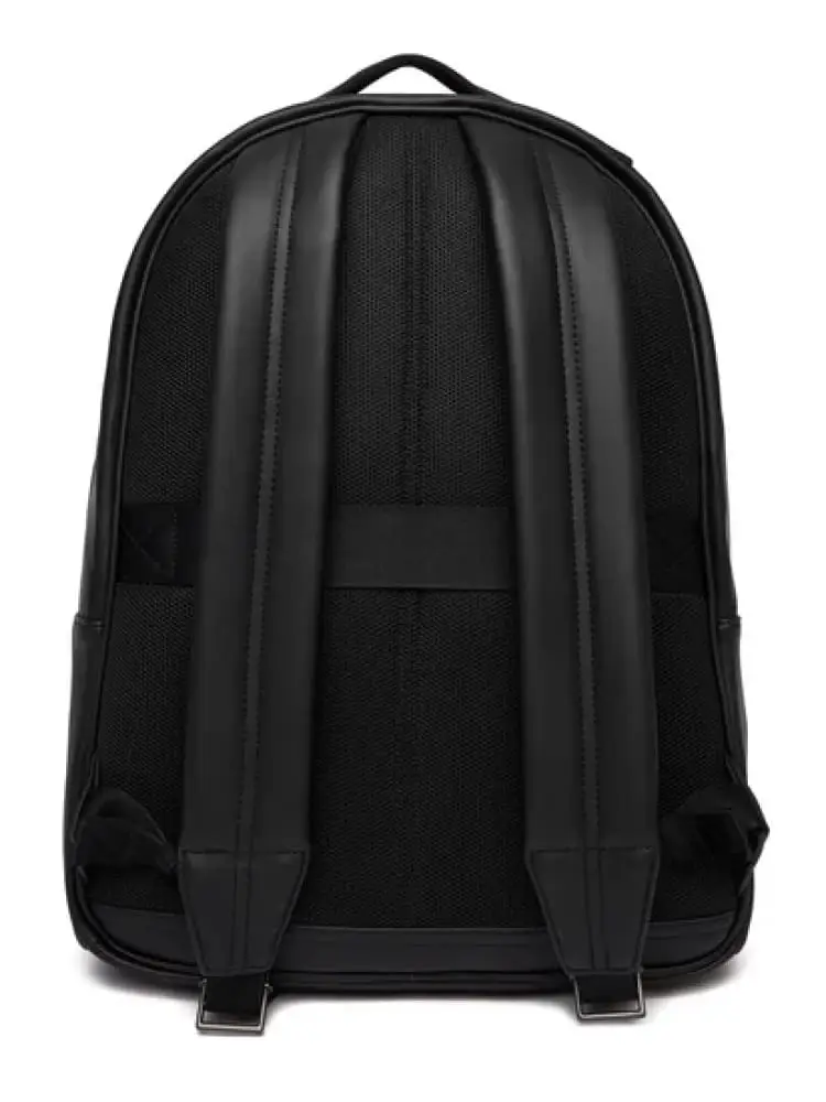 zaino nero uomo logo sul fondo miniatura 2