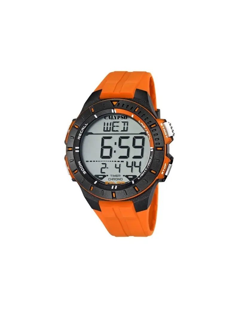 Orologio CALYPSO Digital Chrono K5607/1 Black Orange