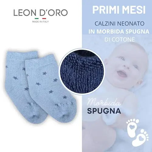 LEON D'ORO Calze Neonato Oro 2629014 miniatura 2