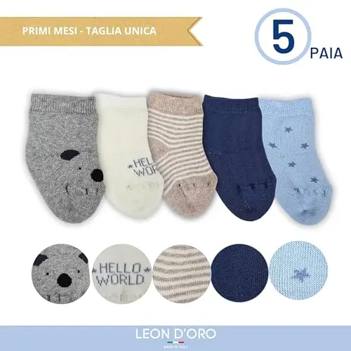 LEON D'ORO Calze Neonato Oro 2629014 miniatura 3