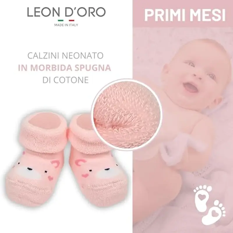 LEON D'ORO Calze Neonato Oro 1600042 miniatura 2