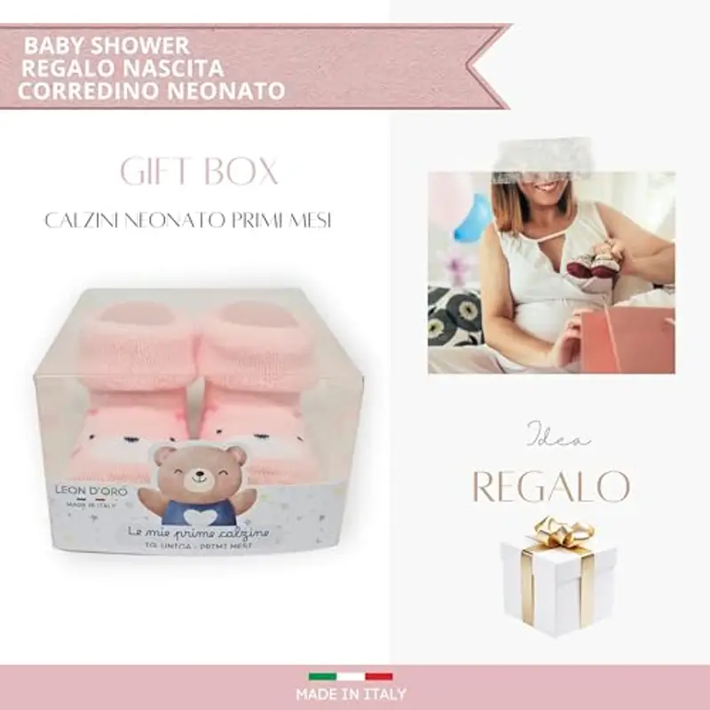 LEON D'ORO Calze Neonato Oro 1600042 miniatura 3