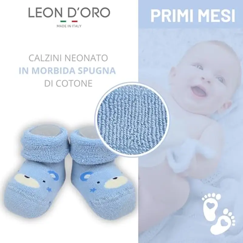 LEON D'ORO Calze Neonato Oro 1600043 miniatura 2