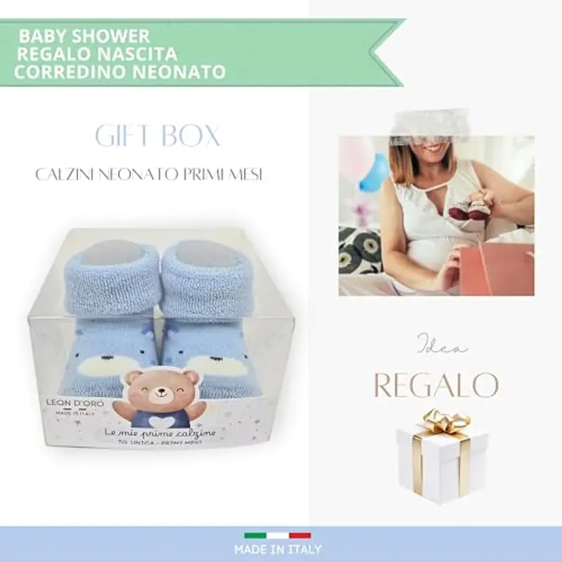 LEON D'ORO Calze Neonato Oro 1600043 miniatura 3