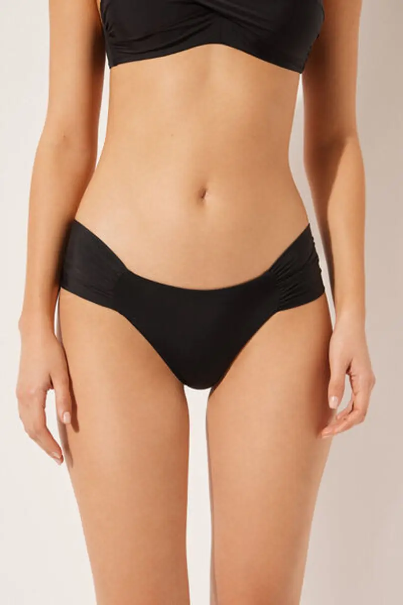 Calzedonia Brasiliana con Drappeggio Costume Indonesia Donna Nero Taglia L