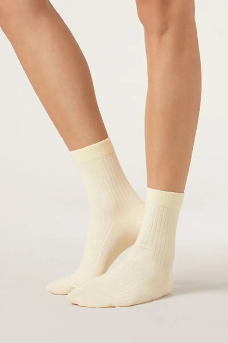 Calzedonia Calzini a Costine con Cashmere Donna Taglia 39-41