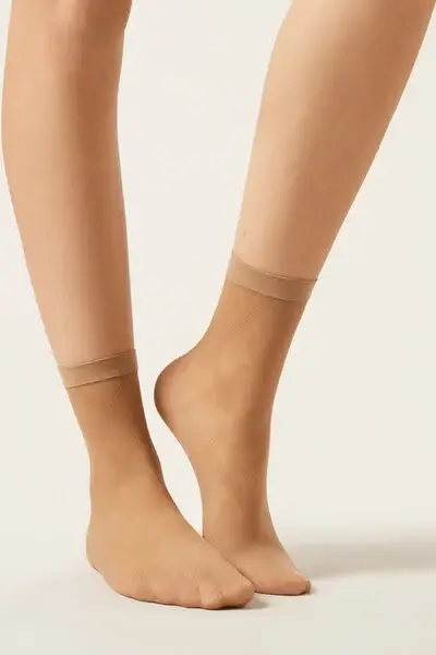 Calzini a Rombi Donna Naturale