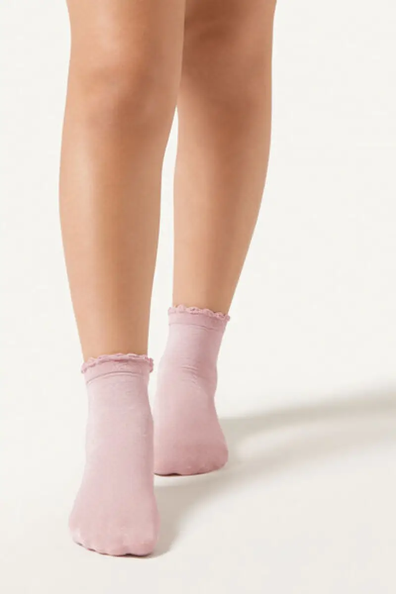 Calzedonia Calzini con Brillantini Bambina Bambina Rosa Taglia M/L