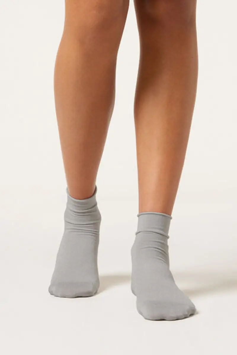 Calzedonia Calzini con Brillantini Donna Grigio Taglia Taglia Unica