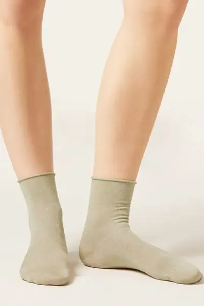 Calzini con Brillantini Donna Verde