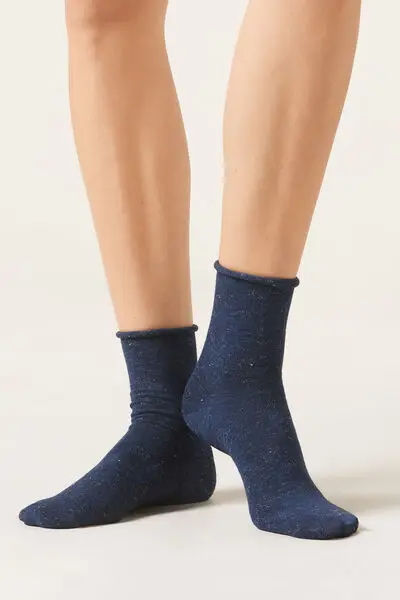 Calzini con Cashmere Comfort Donna Blu