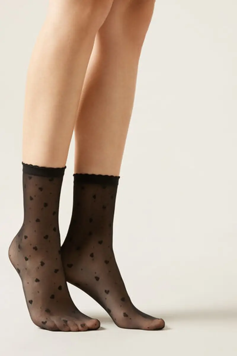 Calzedonia Calzini con Cuori e Pois Donna Taglia TAGLIA UNICA