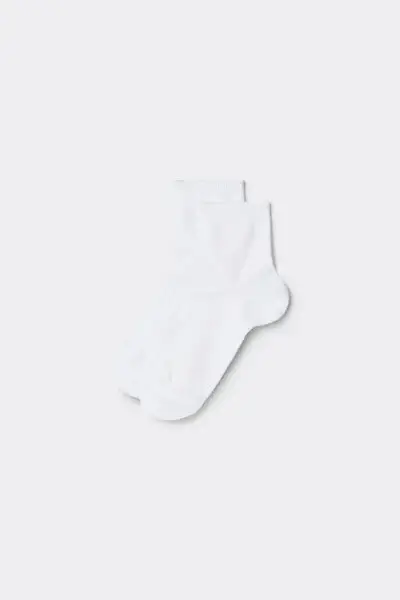 Calzini Corti in Cotone Unisex Bianco