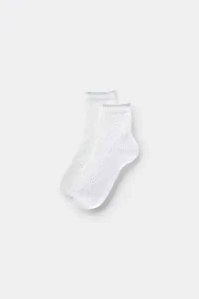Calzini Traforati Bambina Unisex Bianco
