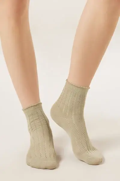 Calzini Traforati Donna Verde