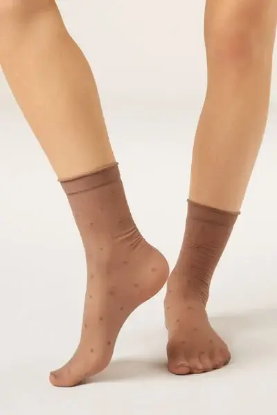 Calzedonia Calzini Velati Pois Donna Marrone