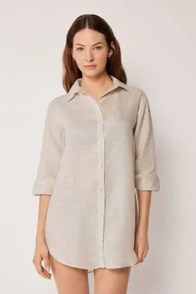 Camicia in Lino Donna Naturale